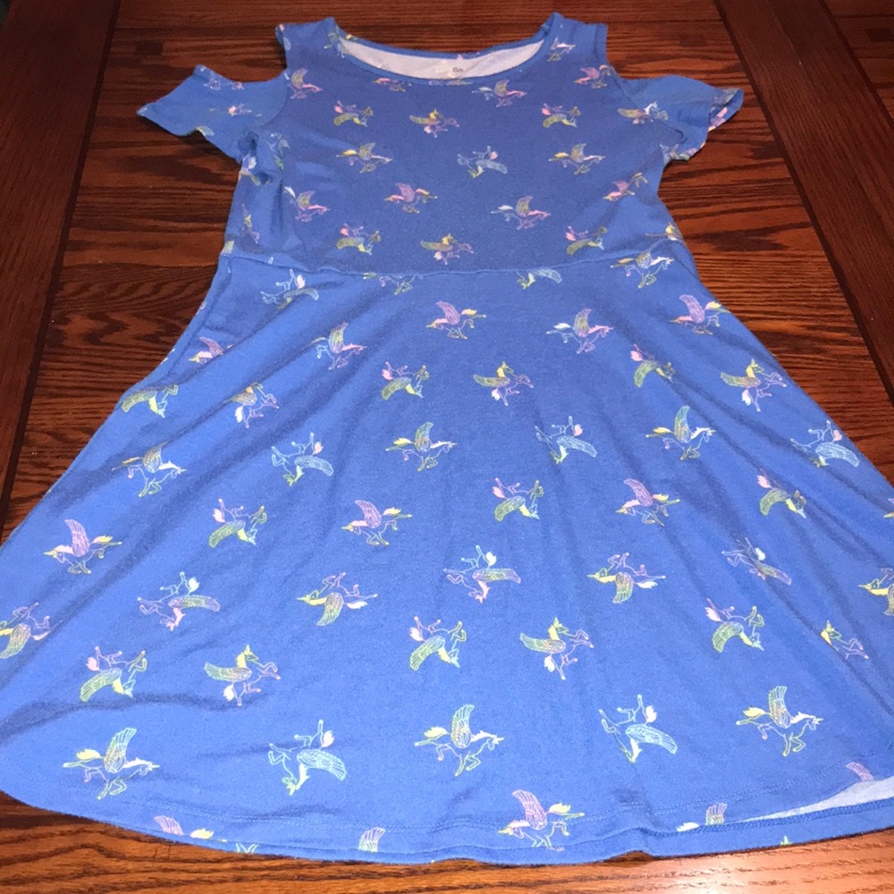 Girl’s Blue Cold Shoulder Dress Size XL 14/16